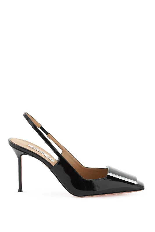 Cheap high heels for simple evenings-Aquazzura Patent Leather Shibuya Pumps