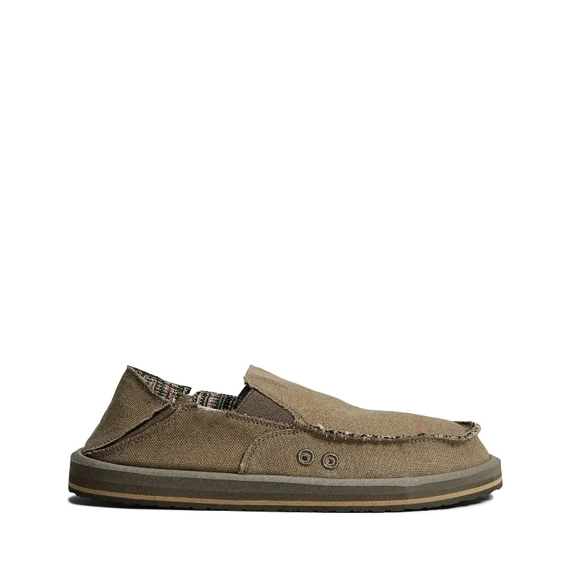 Cushioned loafers for gentle evenings-Men's Shoes Sanuk VAGABOND SOFT TOP HEMP Slip On Loafers 1117753 EARTH