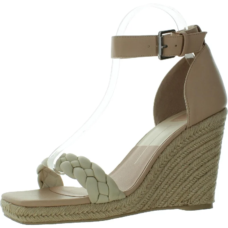 sandals for a relaxed beachside look-Dolce Vita Womens Faux Leather Open Toe Wedge Sandals