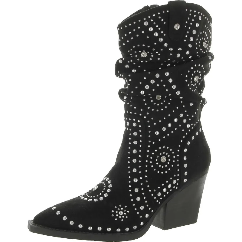 Boots for long frost events -Very G Womens Stellar Faux Suede Embellished Cowboy, Western Boots