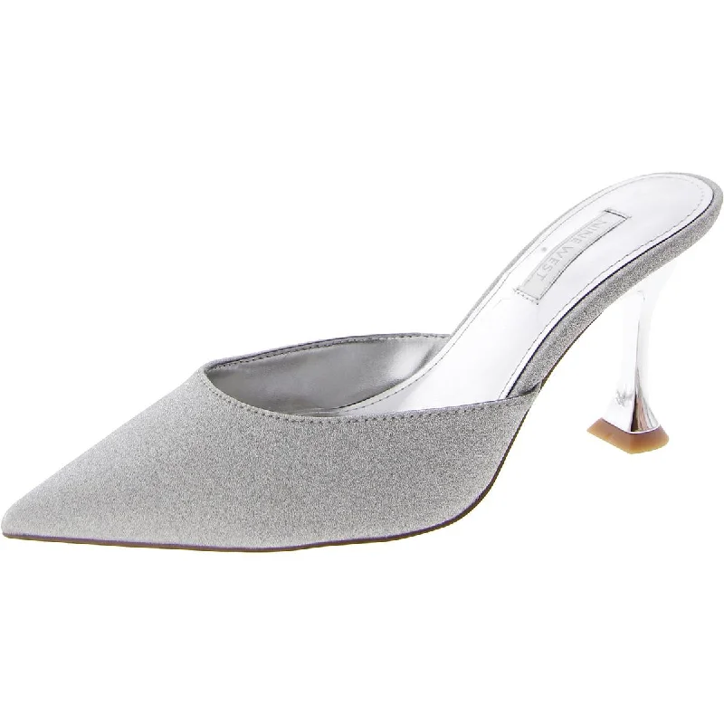 Breathable high heels for warm evenings-Hott3 Womens Slip On Kitten Heel Mules