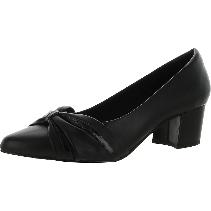 Affordable high heels for budget nights-Easy Street Womens Millie Faux Leather Slip-On Pumps