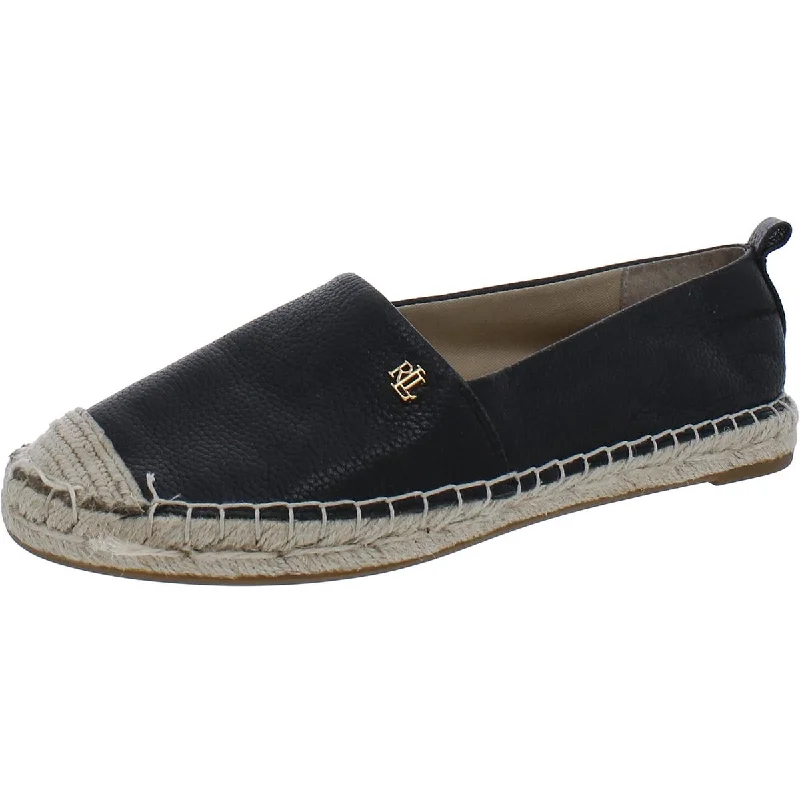 Steady shoes for elder fitness -Lauren Ralph Lauren Womens Cameryn Logo Flat Slip-On Sneakers