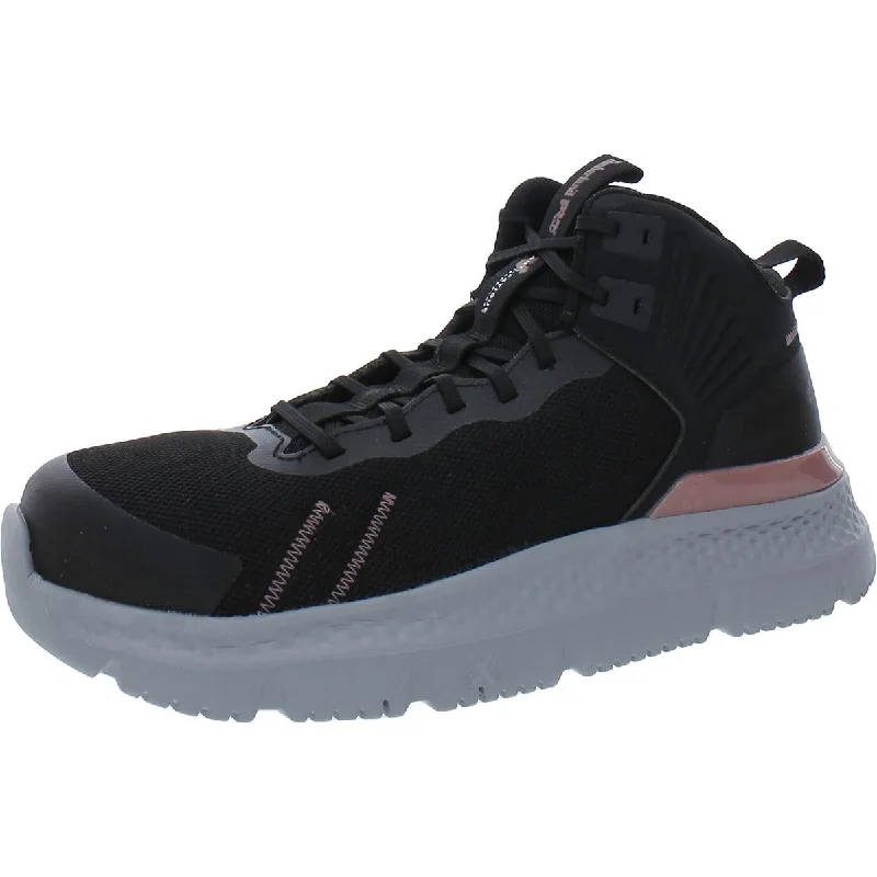 Boots for snowy gravel paths -Timberland Womens Serta Mid Composite Toe Anti-Fatigue Work & Safety Boots