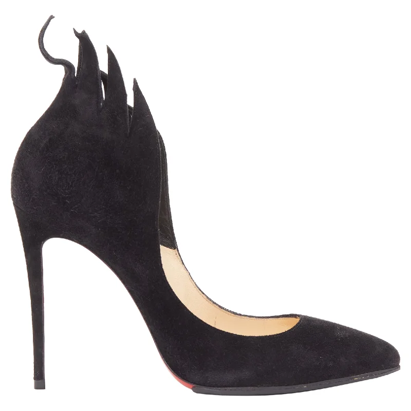 Trendy high heels for seasonal evenings-Christian Louboutin Victorina suede stiletto pigalle pump