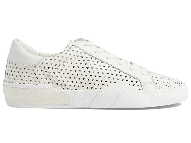 Plush shoes for swank runs -Zina White Perforated