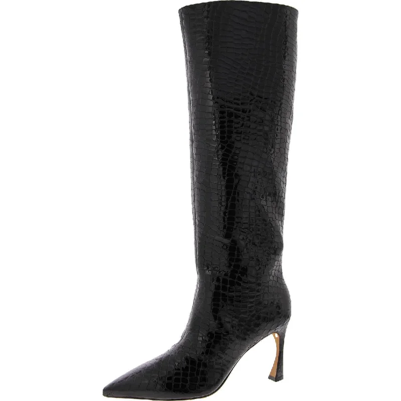 Boots for men with knee soreness -Alexandre Birman Womens Kyra Pointed Toe Zipper Knee-High Boots