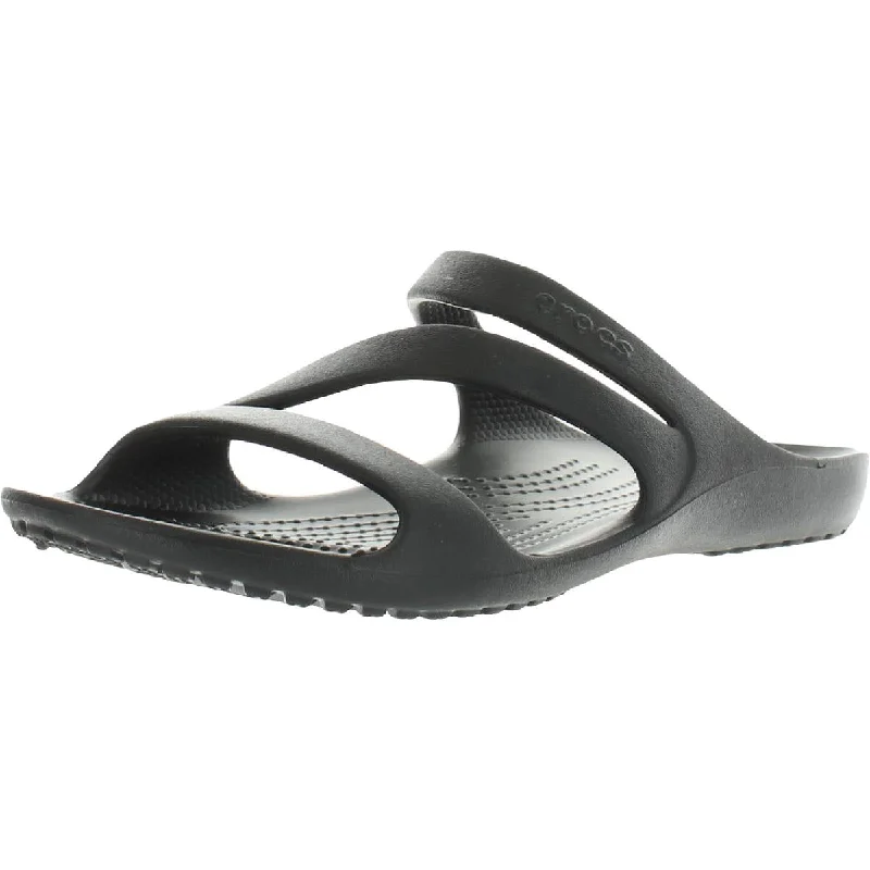 sandals with minimal straps for comfort-Crocs Womens Kadee II Z Strap Casual Solid Strap Sandals