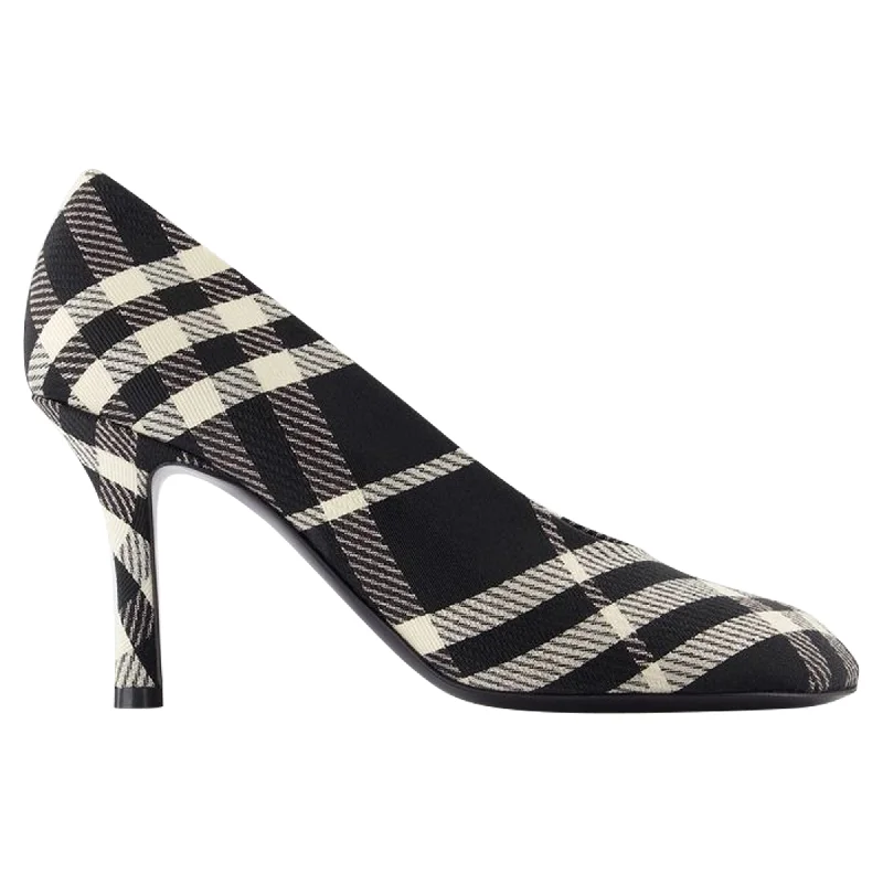 Cheap high heels for simple nights-Baby 85 Pumps - Burberry - Synthetic - Black