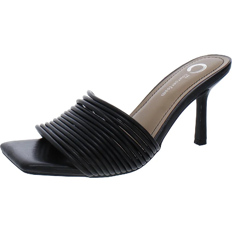 Durable high heels for daily nights-Journee Collection Womens Faux Leather Square Toe Pumps