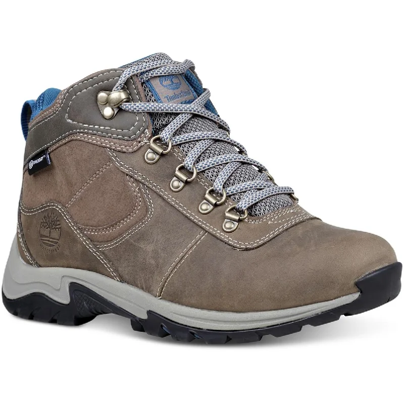 Boots with firm sole treads -Timberland Womens Mt. Maddsen Leather Waterproof Hiking Boots