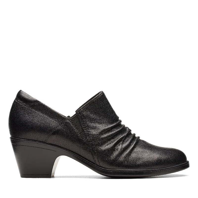 Stylish high heels for city strolls-Clarks Emily2 Cove in Black Leather