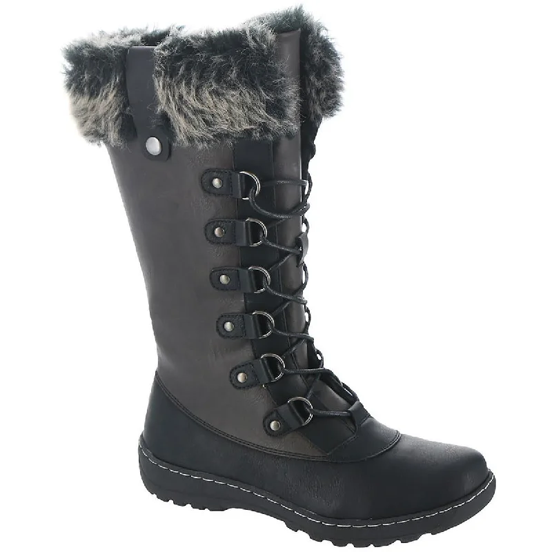 Boots with clean sleek heels -Wanderlust Womens Jasmine Cold Weather Mid-Calf Boots