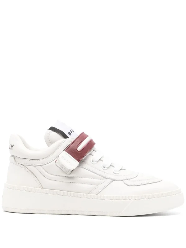 Shoes for slow runs -BALLY Leather Lace-Up Sneakers for Women