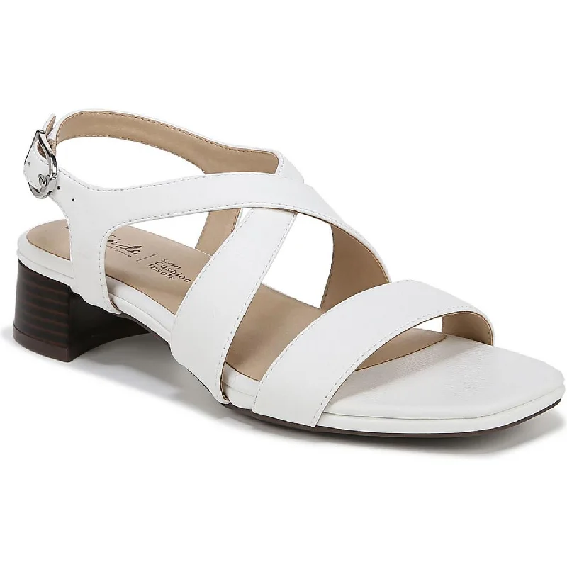 sandals with classic casual appeal-LifeStride Womens Jordan Adjustable Faux Leather Slingback Sandals