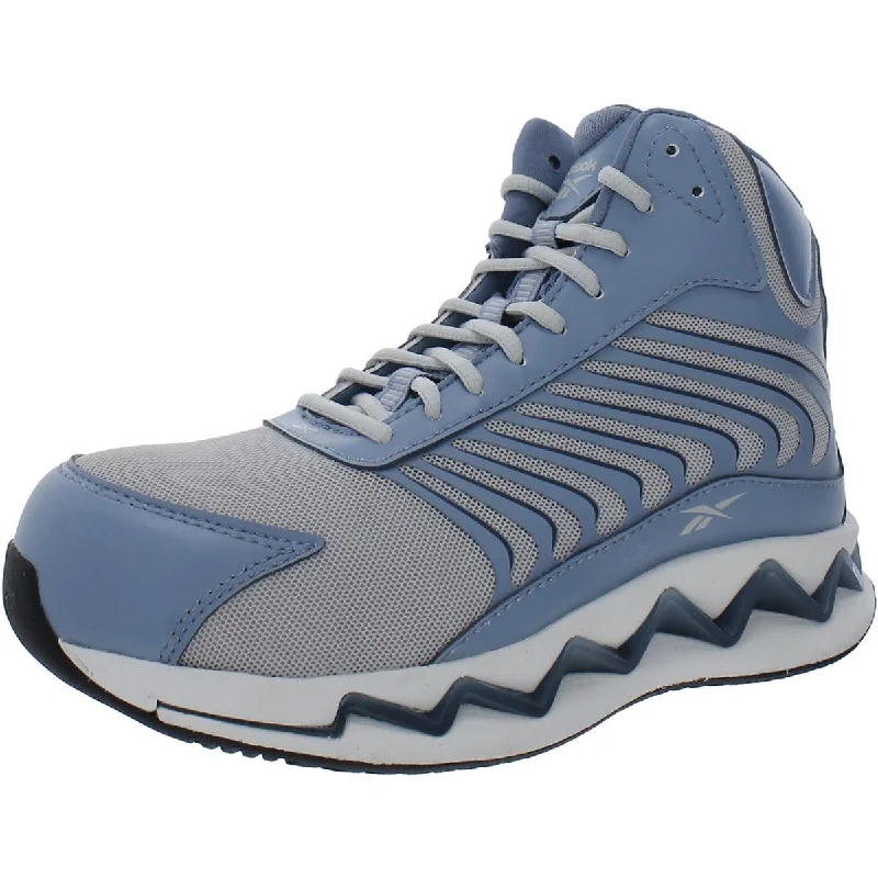 Boots with steady sole fabrics -Reebok Womens Zig Elusion Heritage Faux Leather Work & Safety Boots