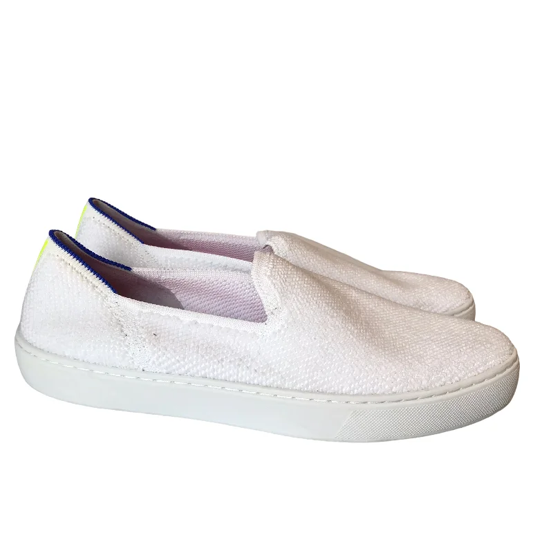 Flats with solid sole padding -Shoes Flats By Rothys In White, Size:10