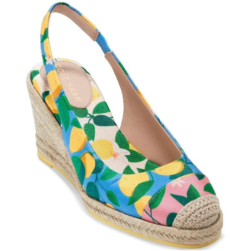 sandals for a relaxed and chic feel-Cole Haan Womens Printed Slingback Espadrille Heels