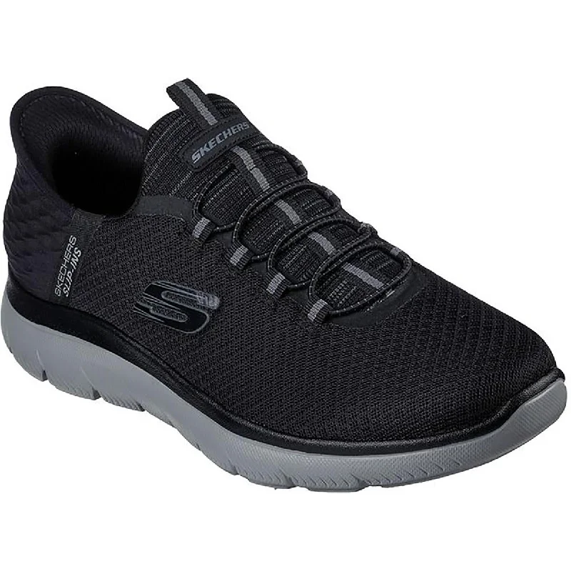 Shoes with light soles -Skechers Mens Summits Mesh Inset Workout Casual and Fashion Sneakers