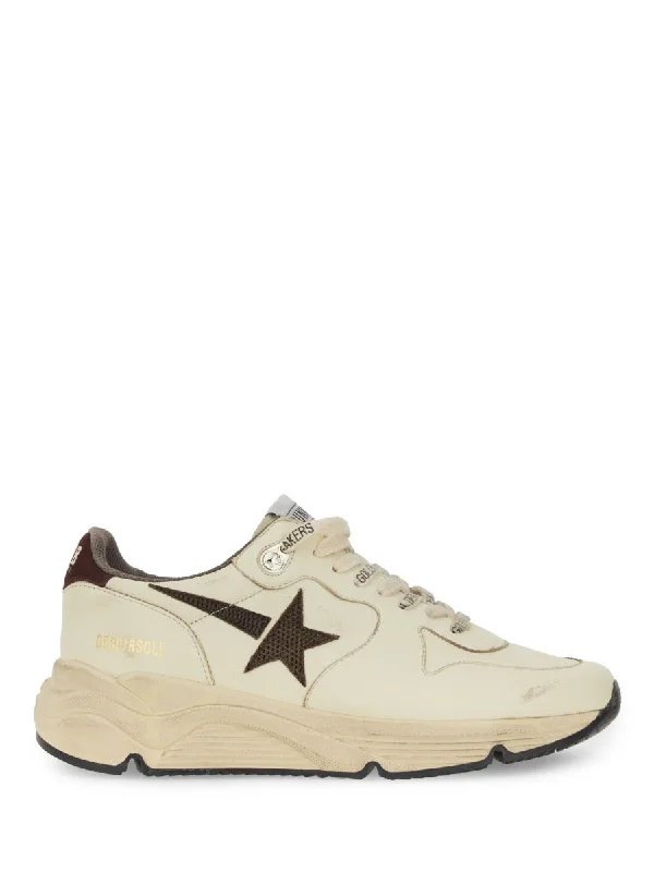 Plush shoes for swank runs -GOLDEN GOOSE Star-Studded Women's Sneakers