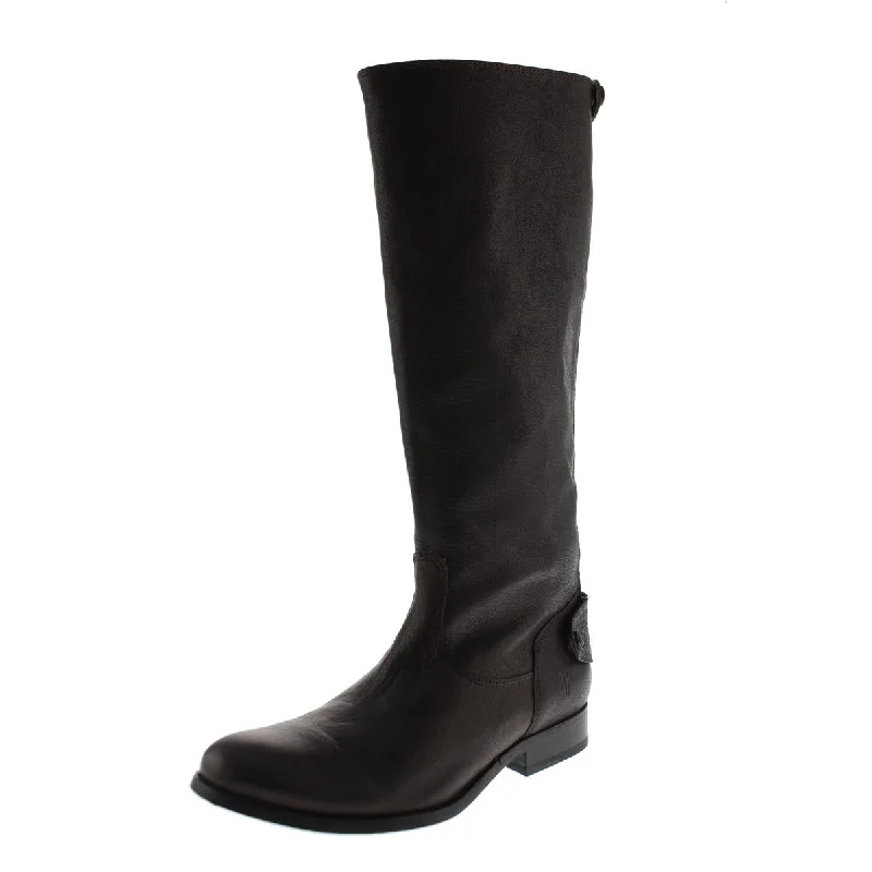 Boots with light airy soles -Frye Womens Melissa Leather Knee-High Riding Boots