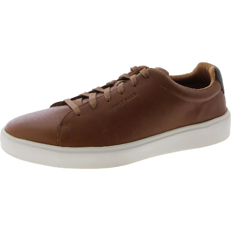 Retro shoes for cozy runs -Cole Haan Mens Faux Leather Solid Casual And Fashion Sneakers