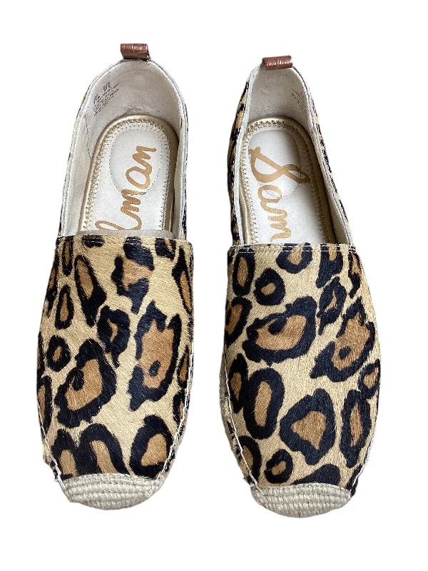 Flats with stable sole bases -Shoes Flats By Sam Edelman In Animal Print, Size: 7.5