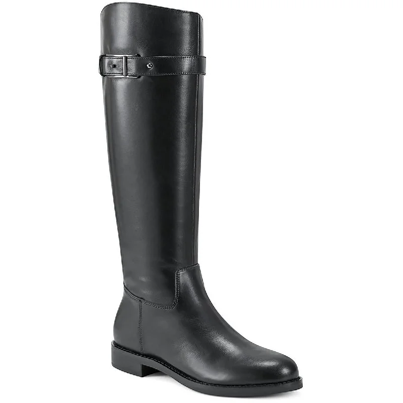 Boots with comfy sole padding -Easy Spirit Womens Aubrey Leather Tall Knee-High Boots