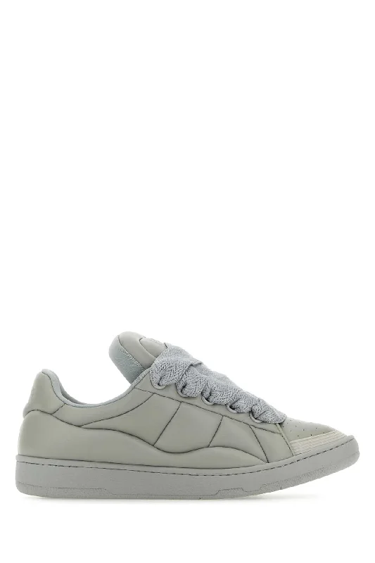 Shoes for evening dashes -LANVIN Curb XL Leather Sneakers for Men