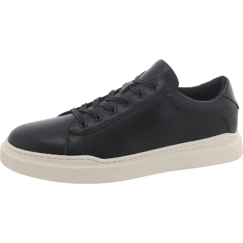 Spacious shoes for wide toes -Steve Madden Mens Tilton Leather Lace-Up Casual And Fashion Sneakers