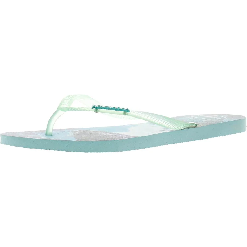 sandals for dinner events-Havaianas Beach Prit Signature  Thong Sandals