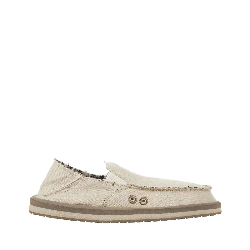 Affordable loafers for kids’ nights-Men's Shoes Sanuk VAGABOND SOFT TOP HEMP Slip On Loafers 1117753 NATURAL