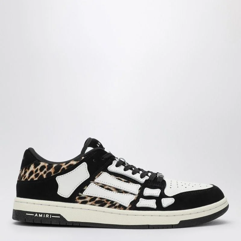 Shoes with zany flair -AMIRI Leopard Skin Top Low Sneaker for Men