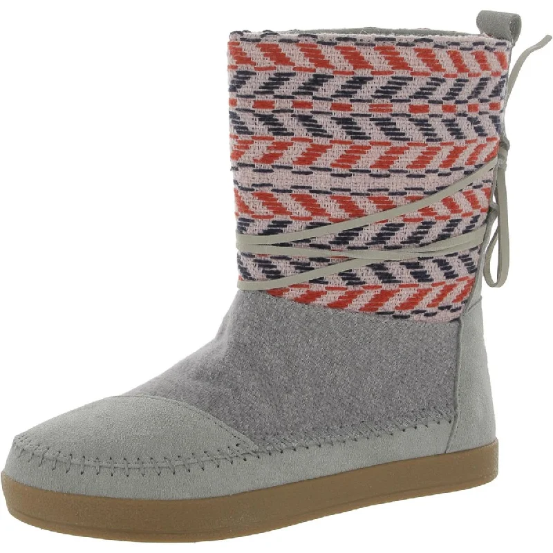 Boots with intricate sole designs -Toms Womens Nepal Suede Pull On Mid-Calf Boots