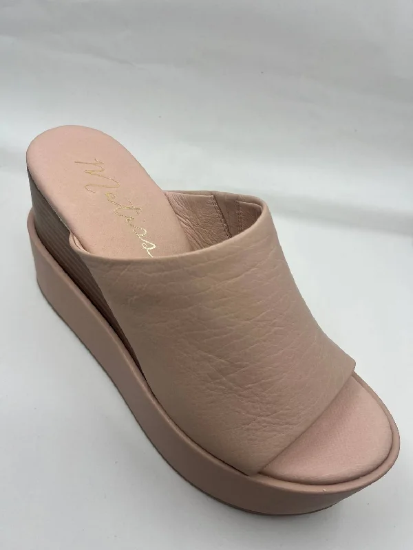 Affordable high heels for budget wear-Georgia One-Band Platform In Natural