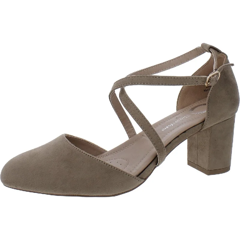 Premium high heels for elegant nights-Journee Collection Womens Faux Suede Ankle Strap Pumps