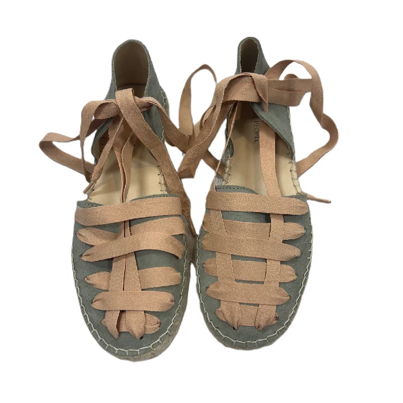 Flats for outdoor summer vibes -Shoes Flats By Free People In Green & Pink, Size: 9