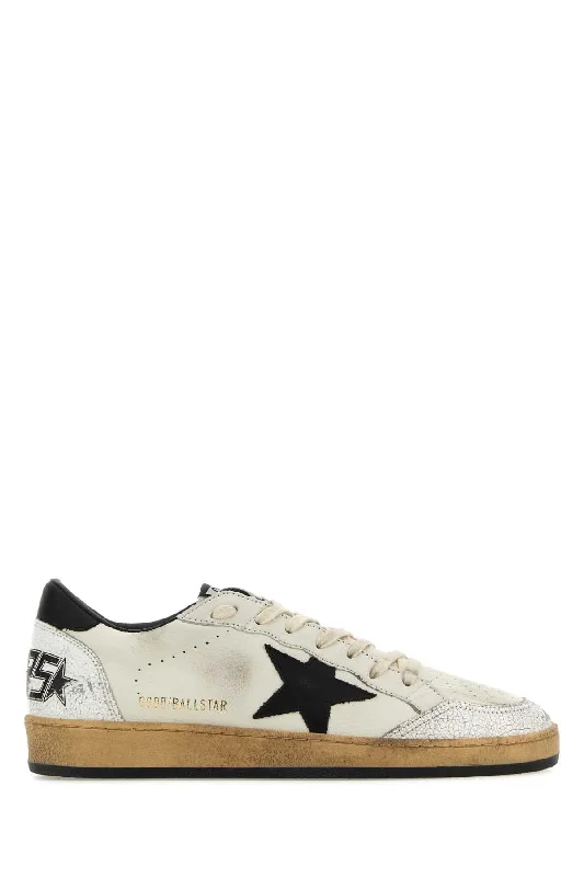 Shoes with wet-safe soles -GOLDEN GOOSE DELUXE BRAND Multicolored Leather Ball Star Sneakers for Men