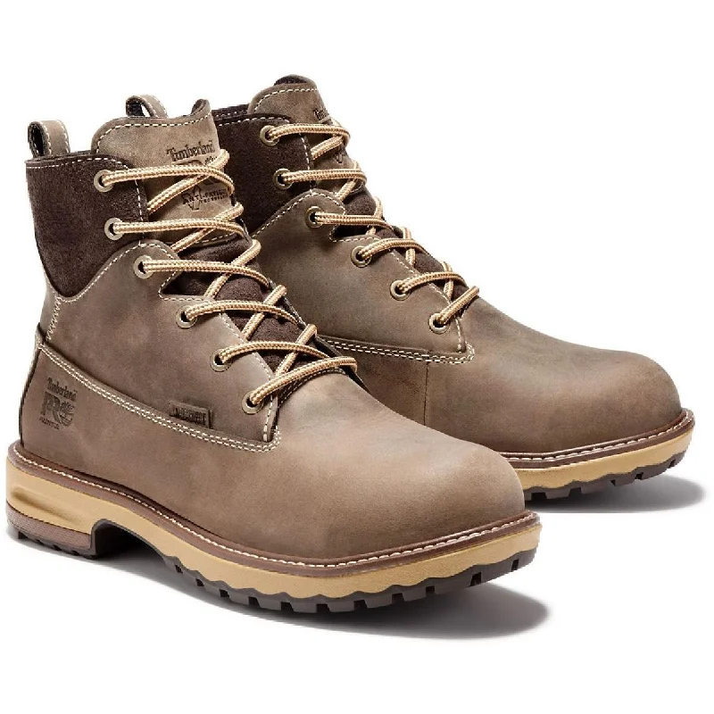 Boots with wispy heel padding -Timberland Womens Hightower Leather Waterproof Work & Safety Boot