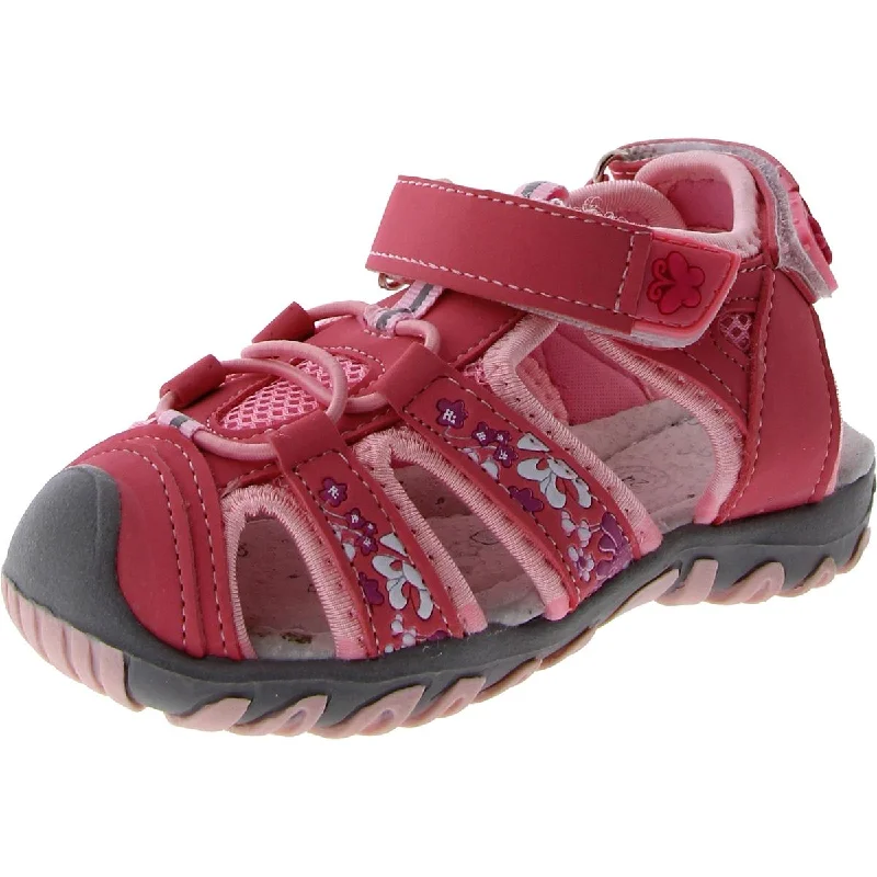 sandals with adjustable straps-AKA Girls Toddler Faux Leather Fisherman Sandals