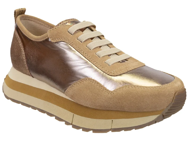 Shoes for cold dashes -Naked Feet: KINETIC in GOLD Platform Sneakers