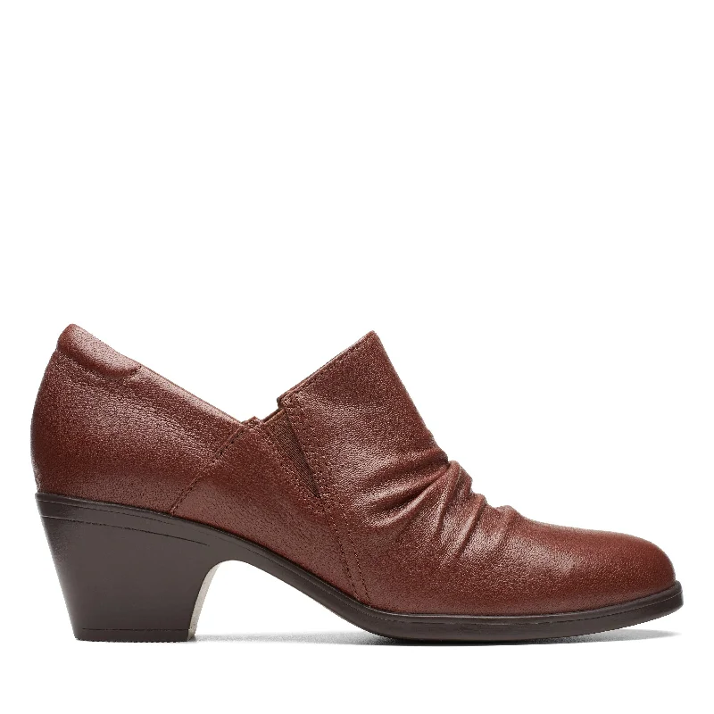 Soft high heels for gentle nights-Clarks Emily2 Cove in Brown Leather