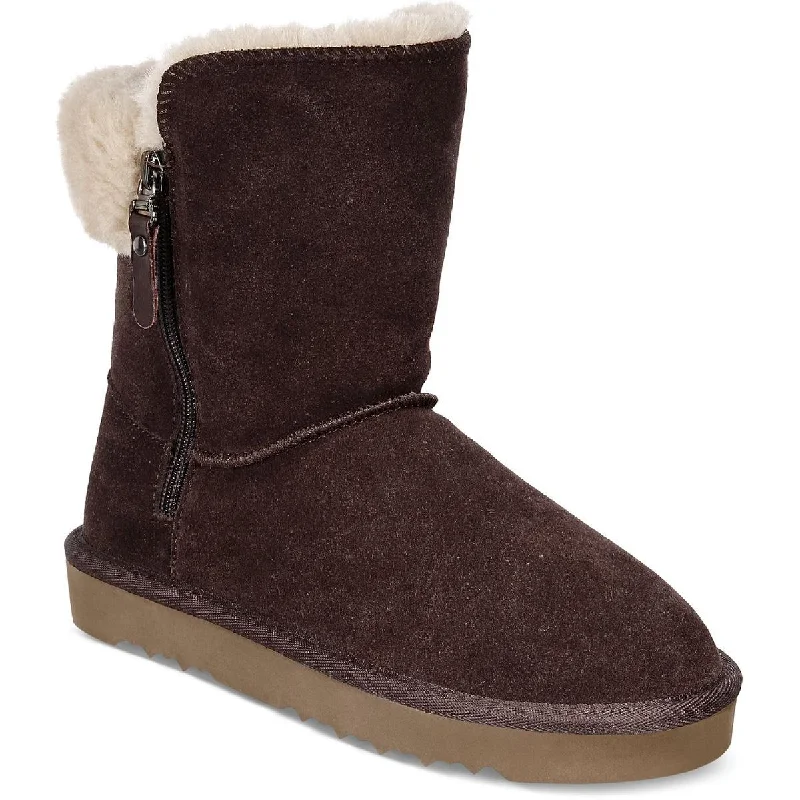 Boots with airy gel cushioning -Style & Co. Womens Suede Cold Weather Shearling Boots