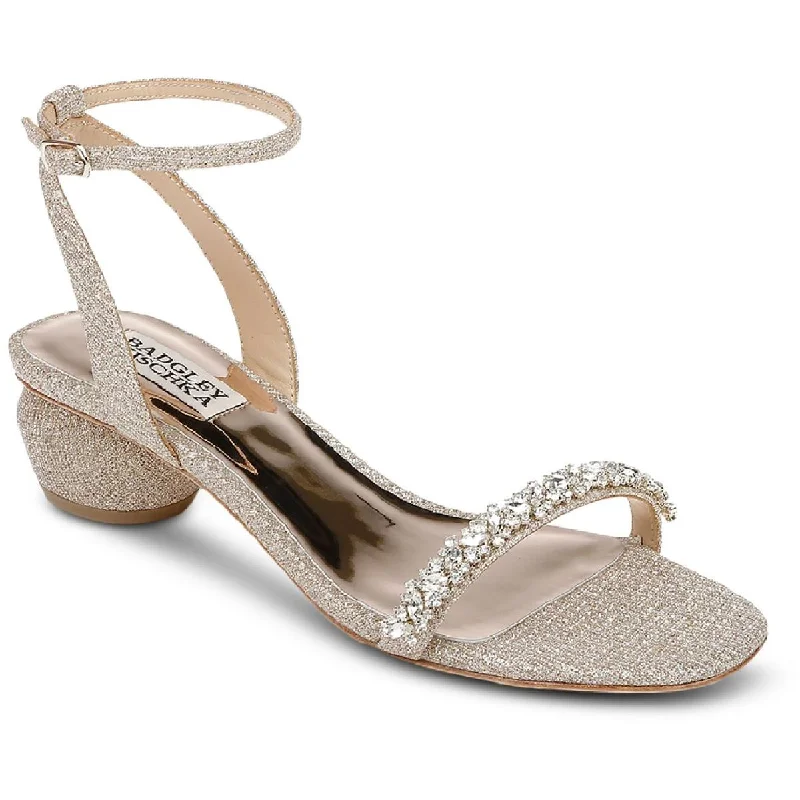 sandals with trendy metallic accents-Badgley Mischka Womens Tarika Open Toe Leather Ankle Strap