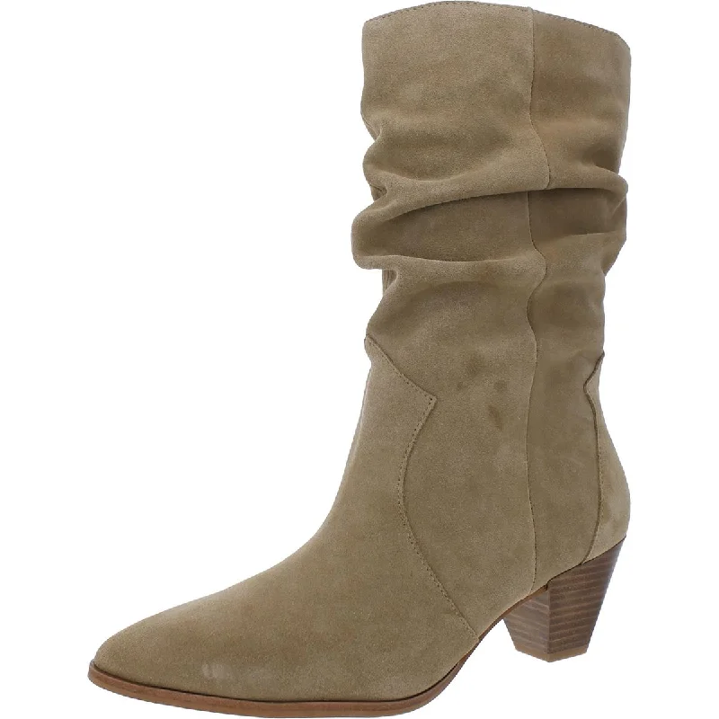 Boots with thick insulated layers -Vince Camuto Womens SENSENNY Padded Insole Suede Mid-Calf Boots